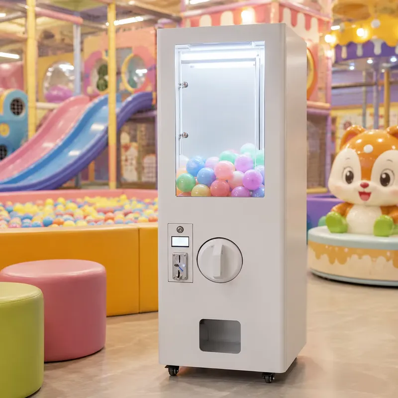 Prize Capsule Toy Machine - Mesin Penjual Otomatis Kapsul Mini Beroperasi