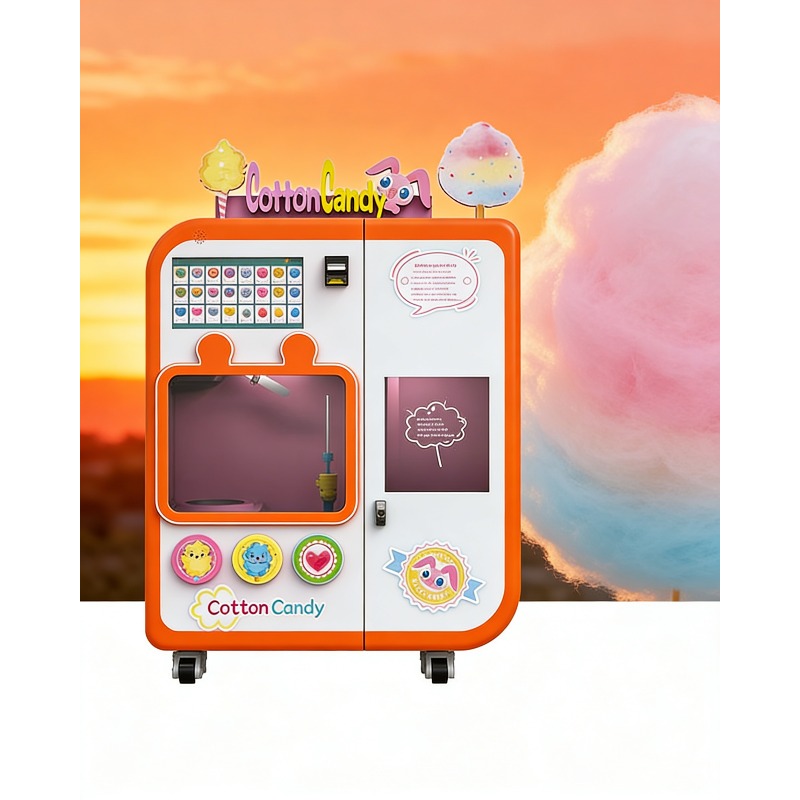 Commercial Vending Machine - Mesin Penjual Permen Kapas Otomatis Penuh
