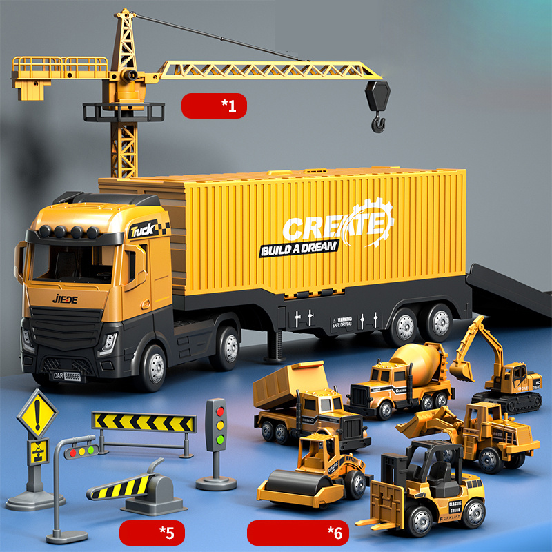 Claw Crane Machine - Mainan kendaraan truk konstruksi Aloi, suara