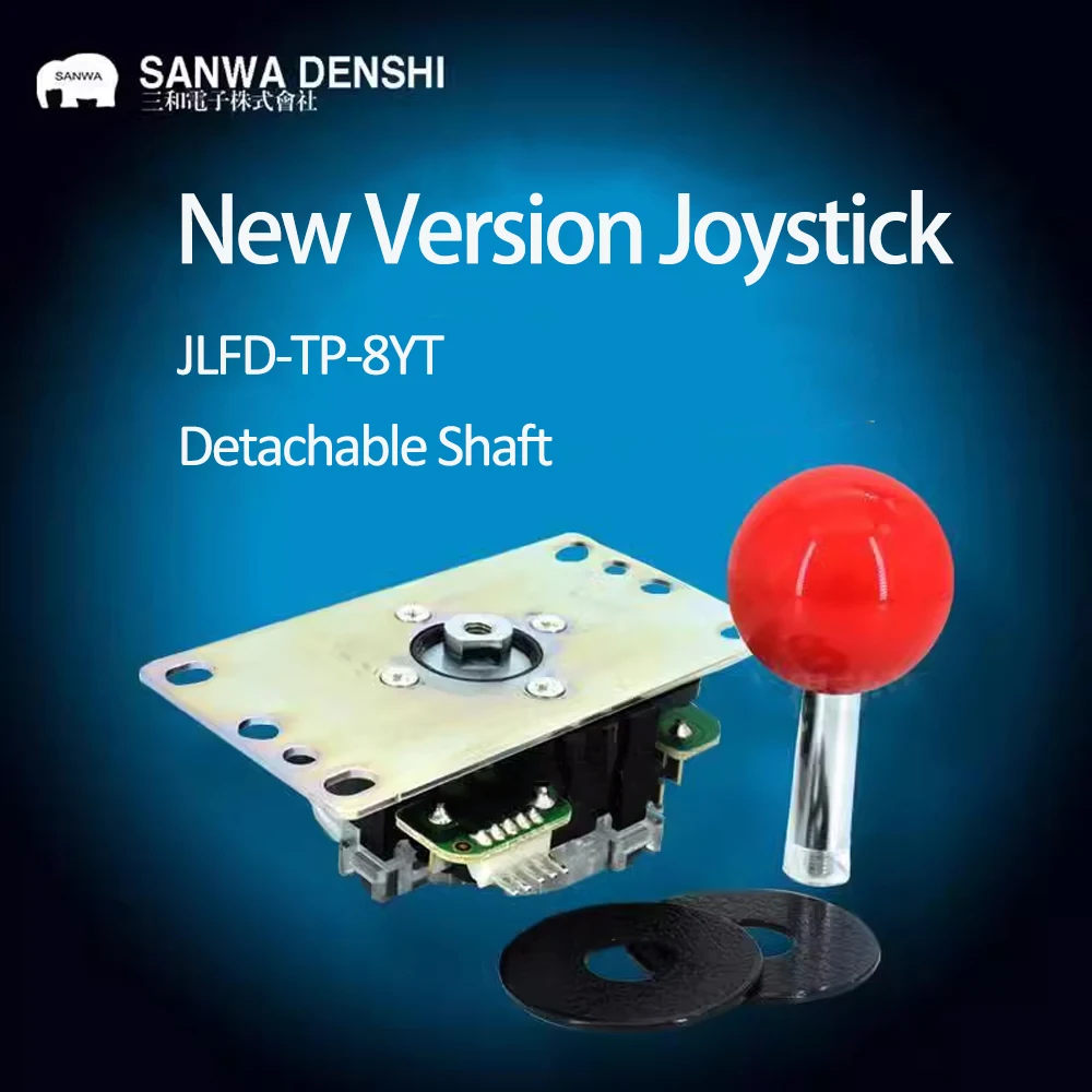 Arcade Game Jackpot - SANWA Jepang orisinil, JLFD-TP-8YT, poros dapat