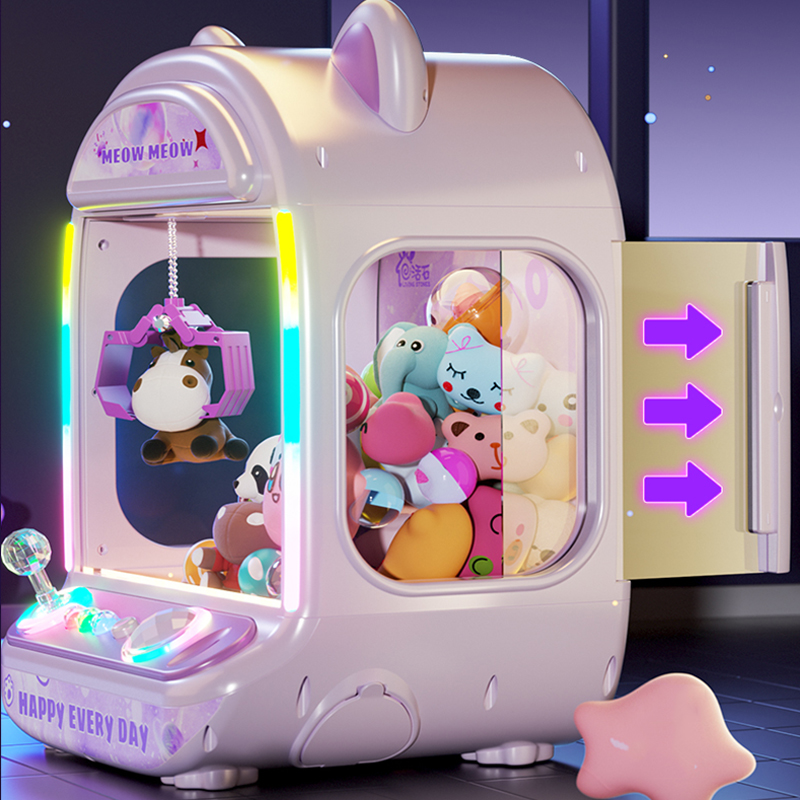 Claw Crane Machine - Mesin Boneka Otomatis Ungu DIY, Permainan