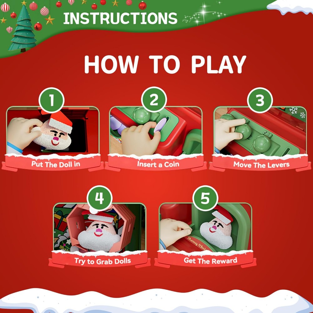 Mesin cakar Natal untuk anak-a - Vending Game ulasan dan harga