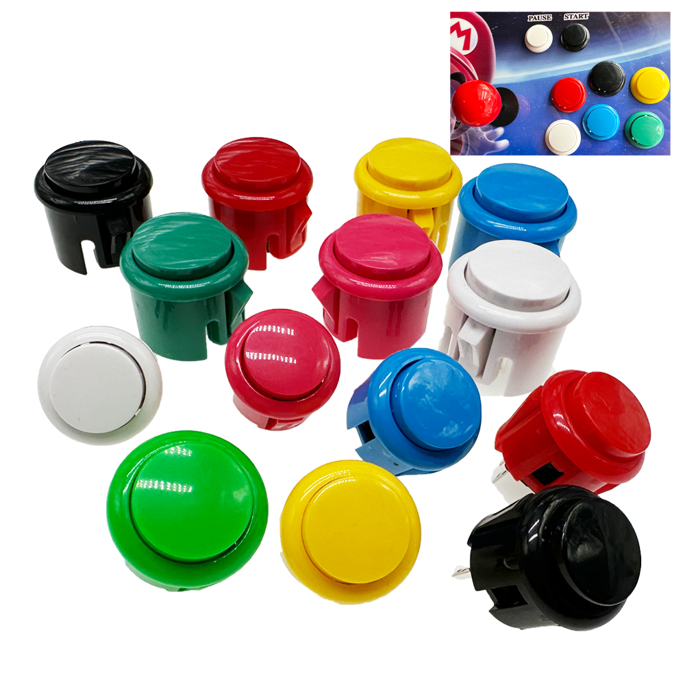 12pcs Tombol Sanwa 30mm 24mm T - Arcade Wangan Midnight ulasan dan harga