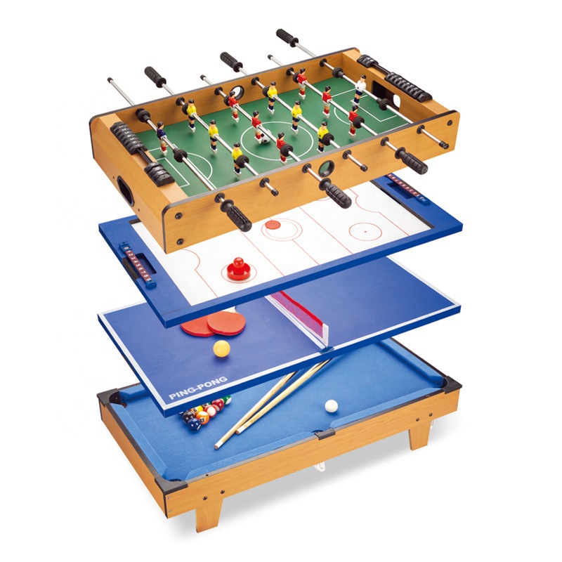 Meja Permainan Mini 4 in 1, Bi - Air Hockey Table ulasan dan harga