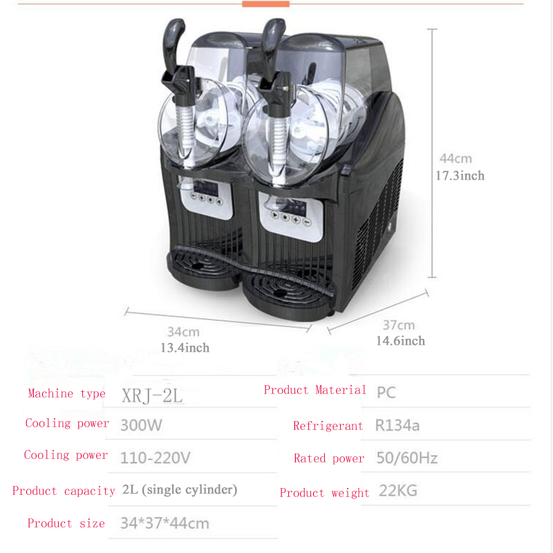 Mesin Slushie Komersial 4L 2 J - Slushie Machine Vending ulasan dan harga