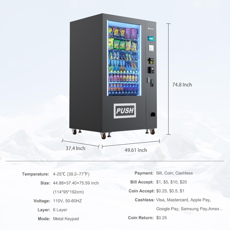 Mesin Vending Komersial Kustom - Bill Acceptor Vending ulasan dan harga